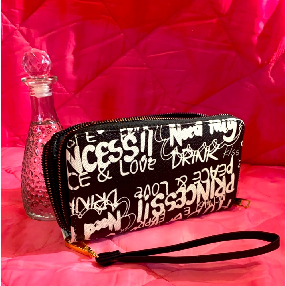 Dual zippered long wallet